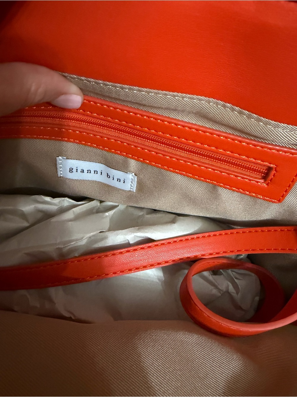 Woven Straw Tote with Red Trim - Picture 3 of 4